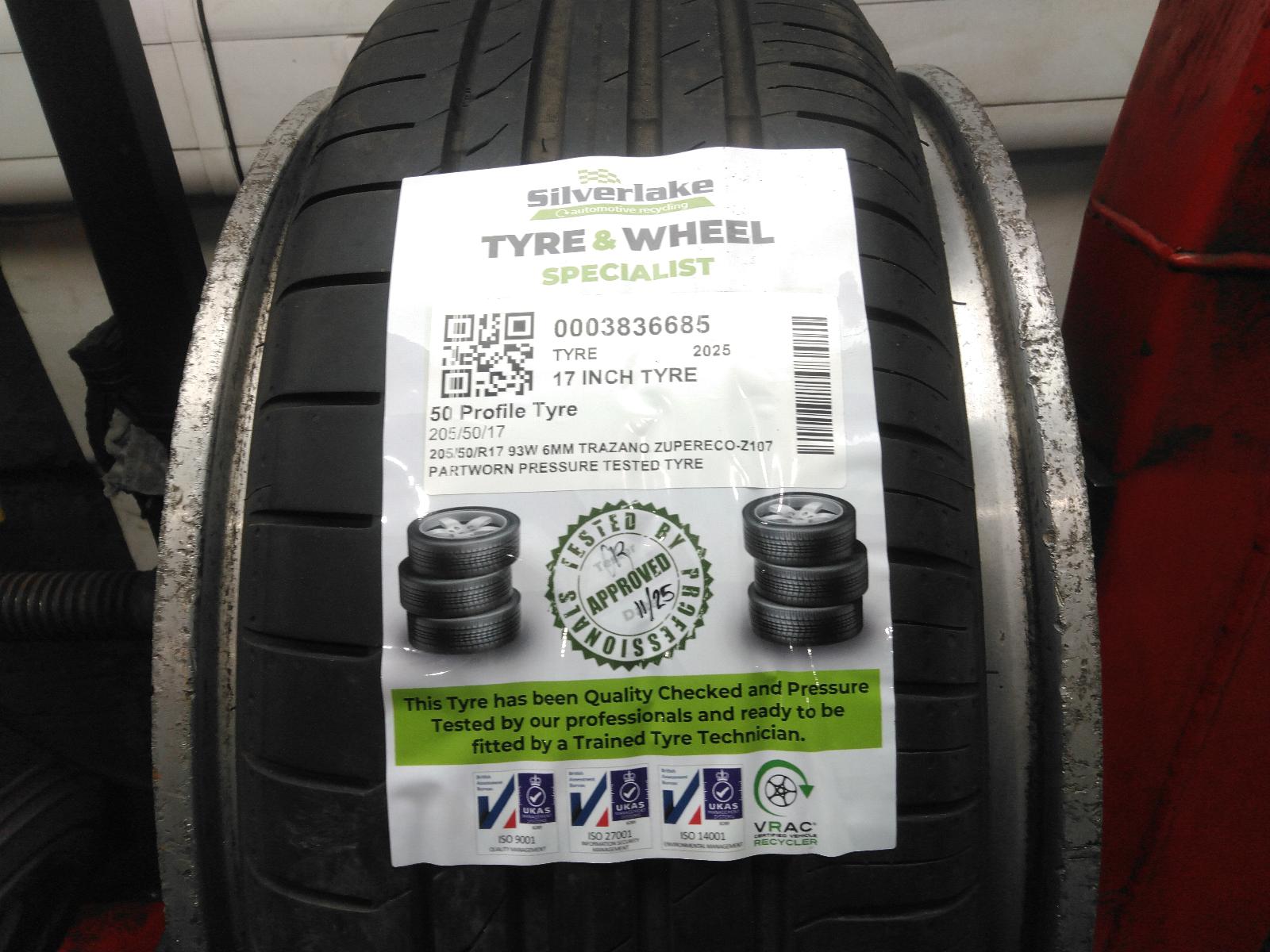 205 Width – 50 Profile – 17 Inch Tyre – Silverlake Automotive